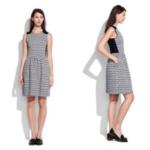 Madewell Black and White Patterned Dress